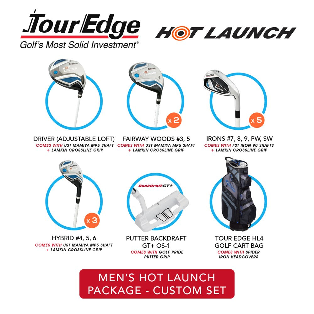 Tour Edge - Set Club - Men's Hot Launch Package - Custom Set