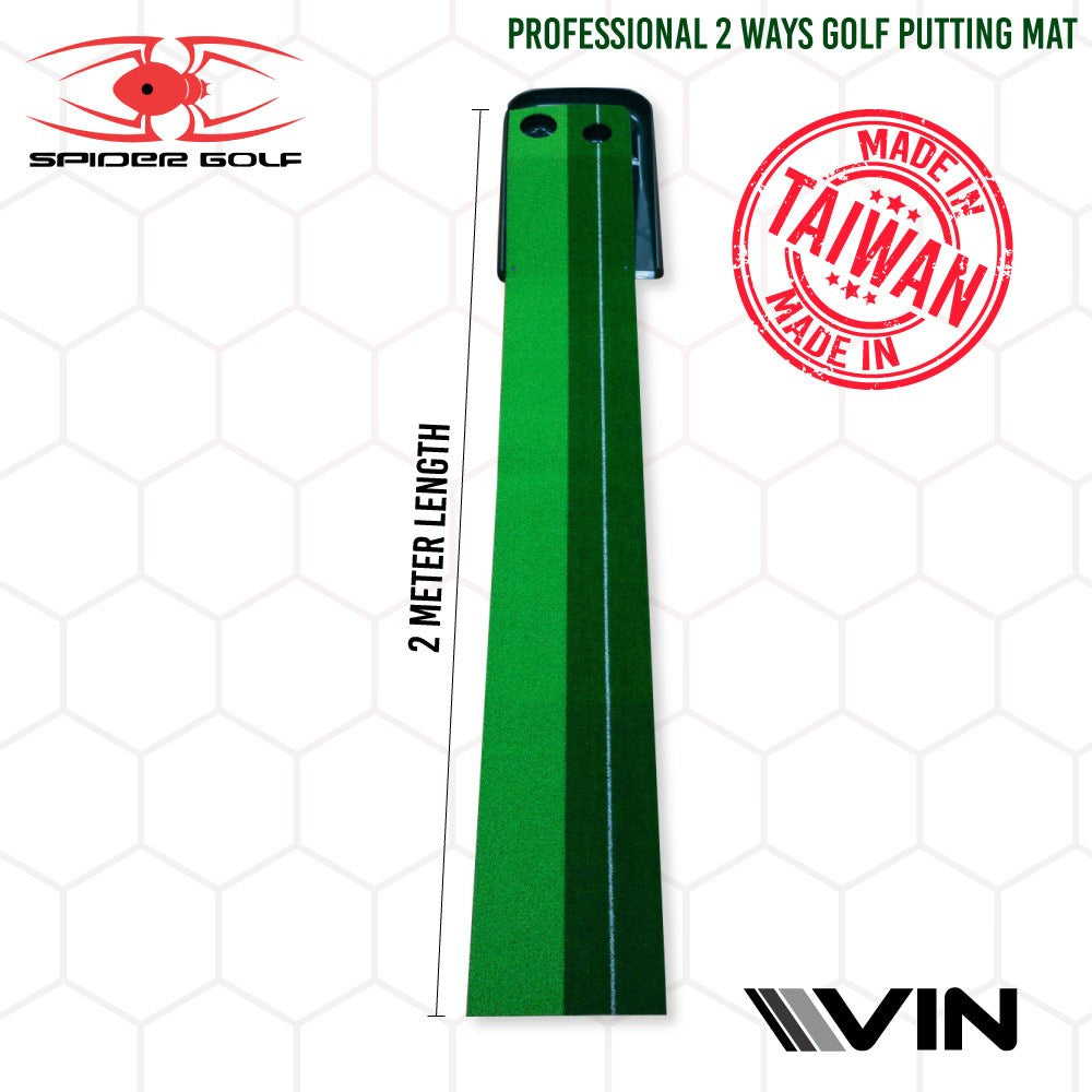 Spider - Range Mat - Professional 2 Ways Golf Putting Mat (2.0M)